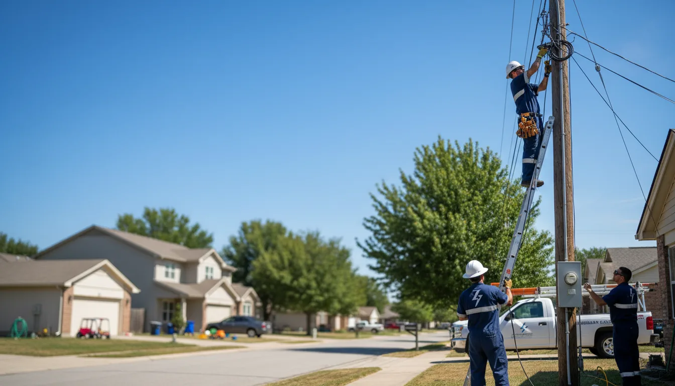 Residential electrician providing installation services in Hiram, ME